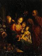 Hans von Aachen The Holy Family oil